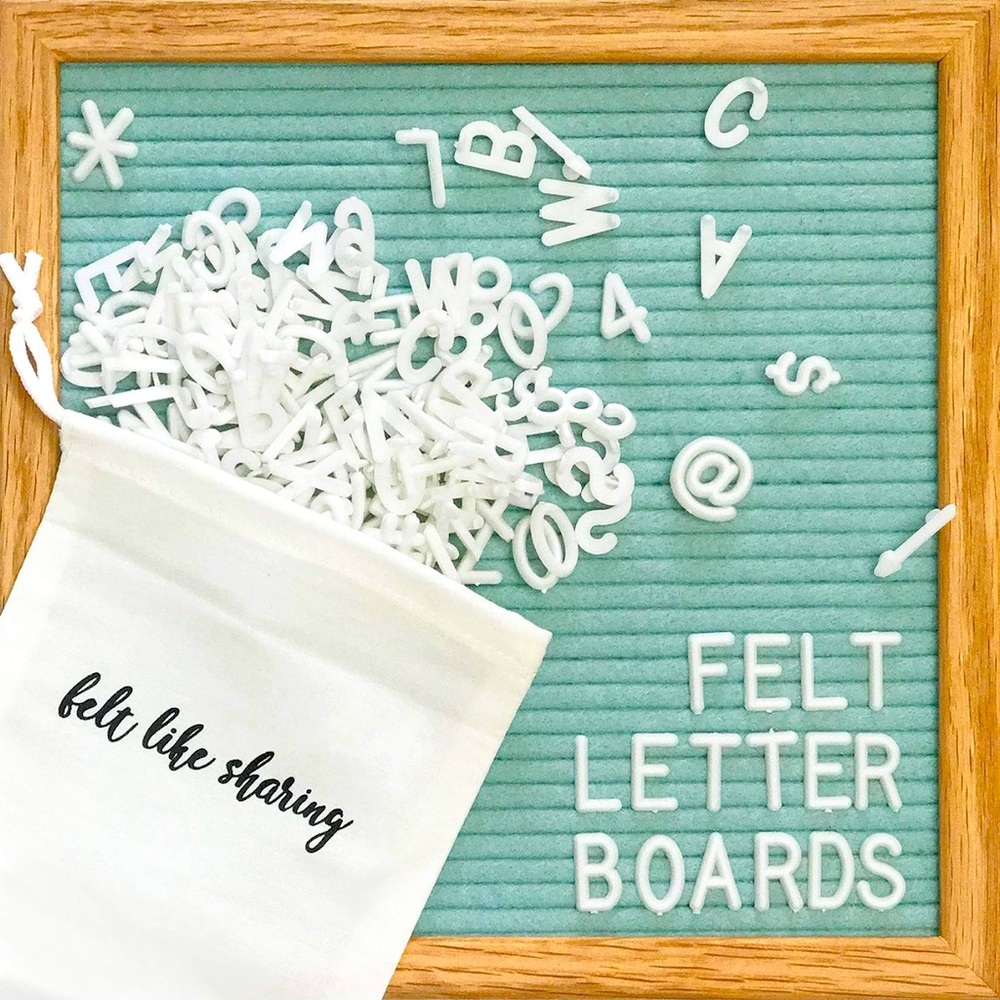 Felt Letter Board 10x10 Seafoam Green